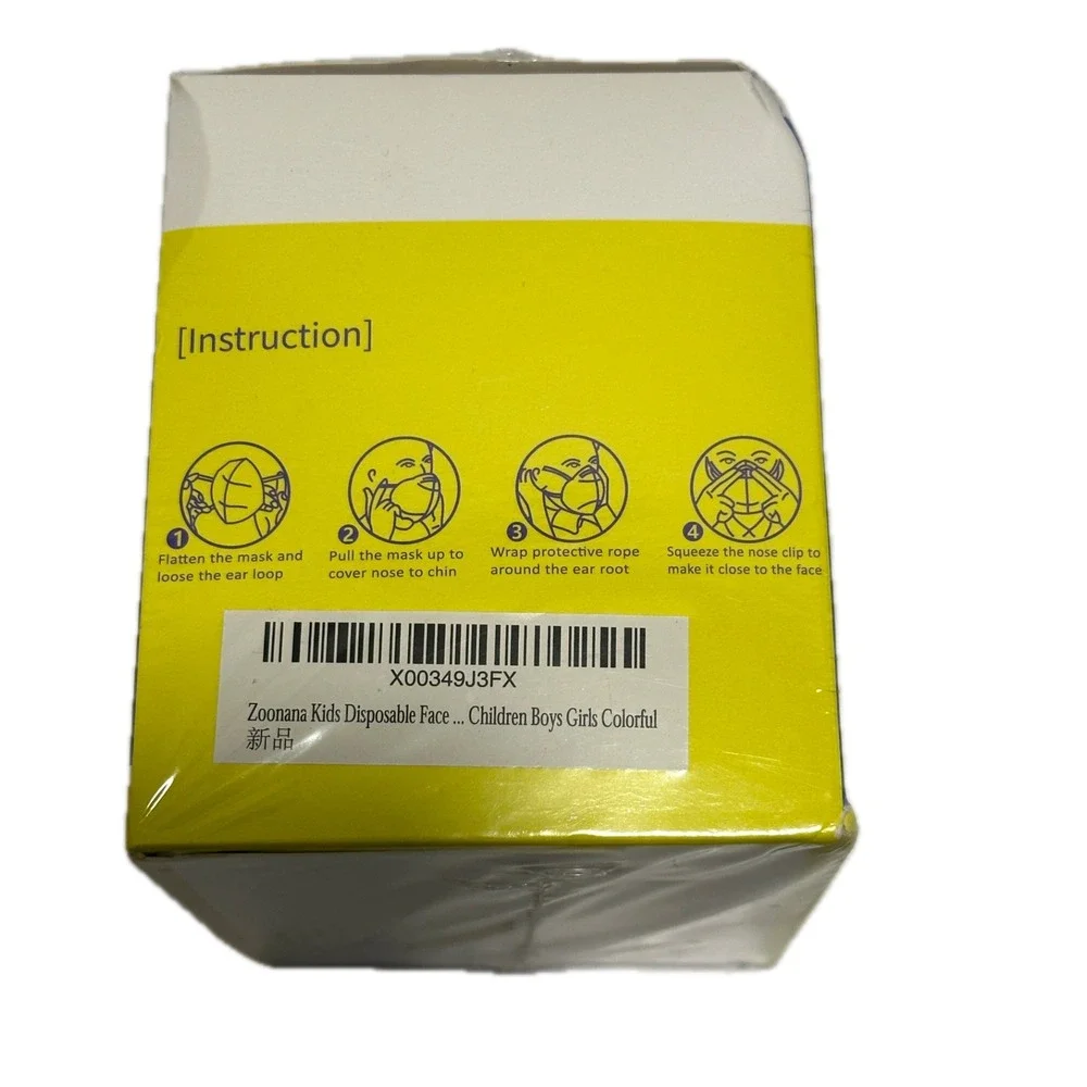Kids Protective Mask 30pcs Non-Medical Disposable Multi-Color New Sealed